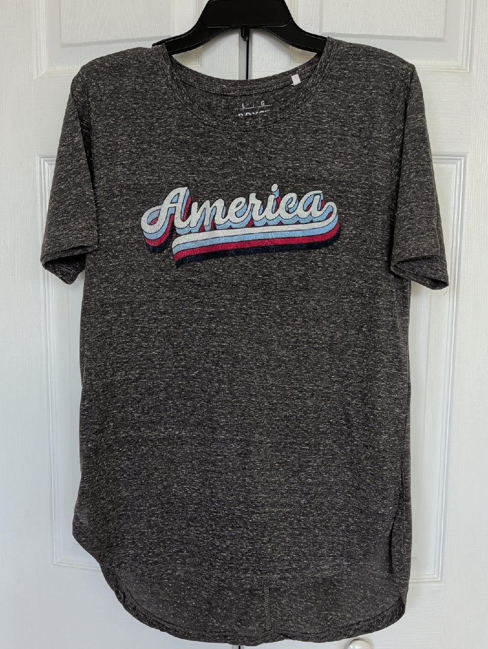 America Graphic Tee - Dark Heather Gray by Unknown Brand
